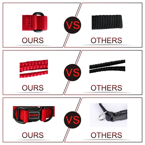 Doco Double DD Nylon Collar Large (2.5 x 45-68cm)