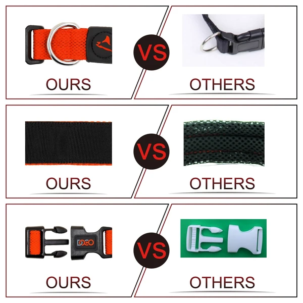 Doco Puff Mesh Dog Collar Medium (2.5 X 34-49cm)