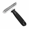  Stainless Steel Double Row Rake Comb with Hand Dog Shedding Tool