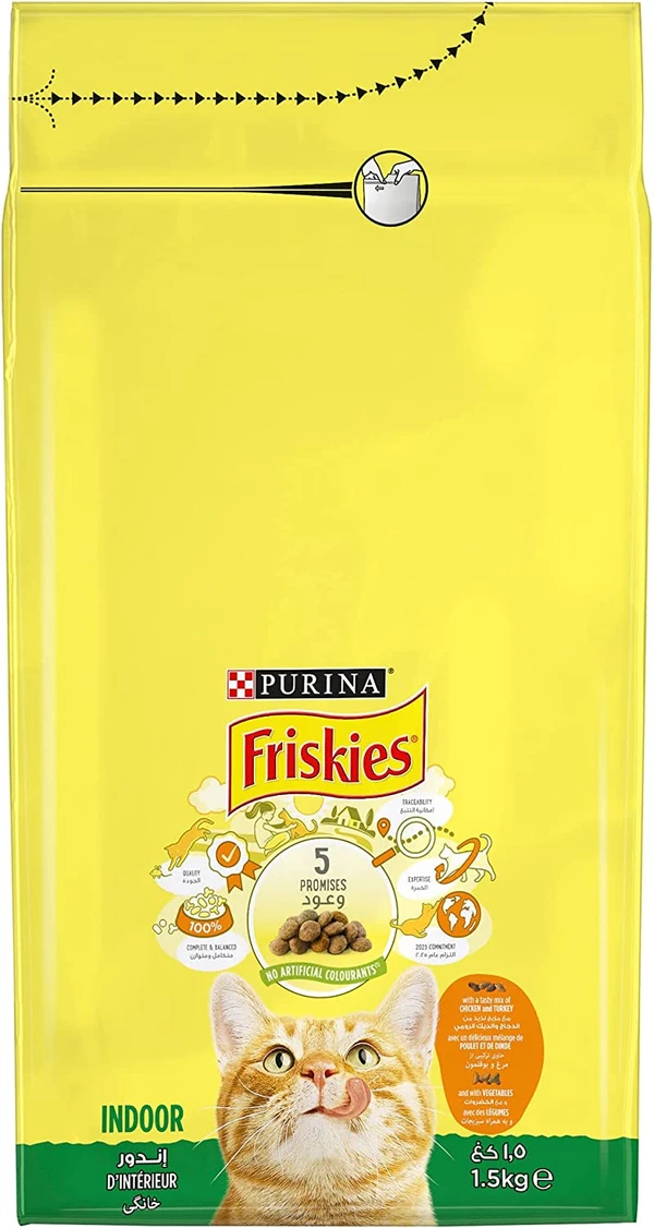 Purina Friskies Indoor Cat Dry Food 1.5 kg 