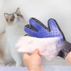 Breathable Mesh Fabric Pet Grooming Glove with Soft Silicone Tips for Dogs & Cats (Blue)