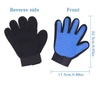 Breathable Mesh Fabric Pet Grooming Glove with Soft Silicone Tips for Dogs & Cats (Blue)