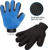 Breathable Mesh Fabric Pet Grooming Glove with Soft Silicone Tips for Dogs & Cats (Blue)