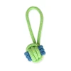 Knotted Ball with Hand Rope Dog Toy 17cm Multi-Color