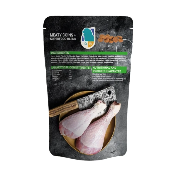 Meaty Coins + Superfood Blend Adult Dog Treats 80 g