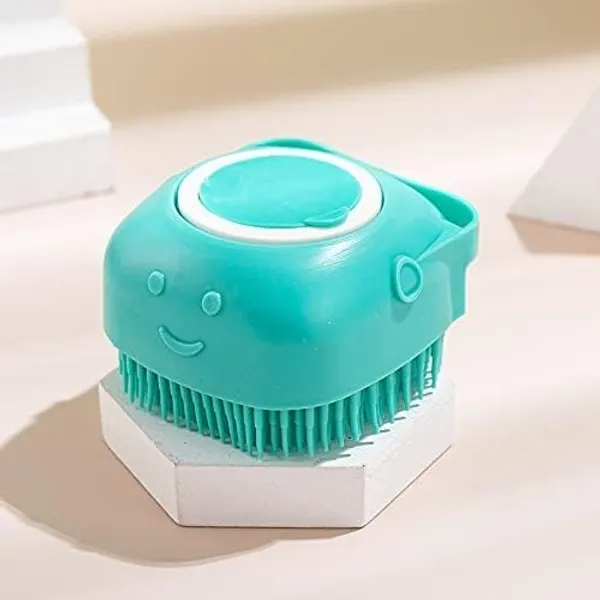 Silicone Massage Bath Brush with Soap Dispenser for Cats and Dogs
