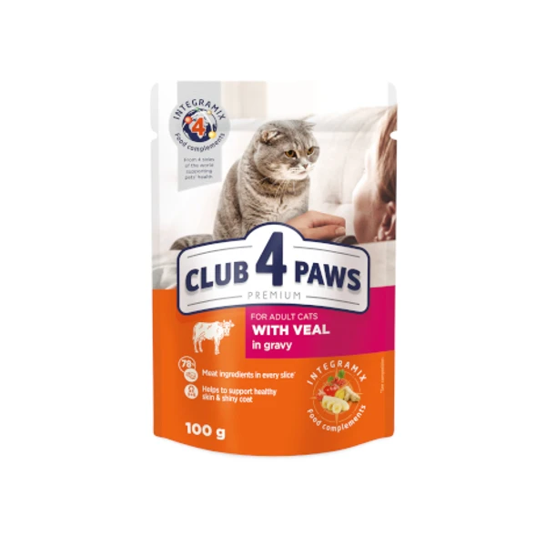 CLUB 4 PAWS Premium Adult Cat Wet Food in Gravy Pouch 100g