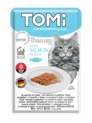 TOMi Super Premium Grain Free Sterilised Cat Wet Food in jelly Pouch 85 g