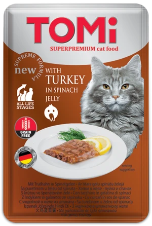 TOMi Super Premium Grain Free All Life Stages Cat Wet Food jelly Pouch 100 g