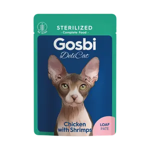 Gosbi Delicat Sterilized Chicken With Shrimps Loaf Pate Wet Cat Food 70 g