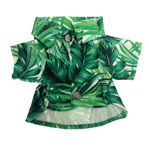 Petmoda Hawaiian Dog Shirt Size XS - Green Jungle