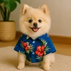 Petmoda Hawaiian Dog Shirt Size 1 - Floral Blue