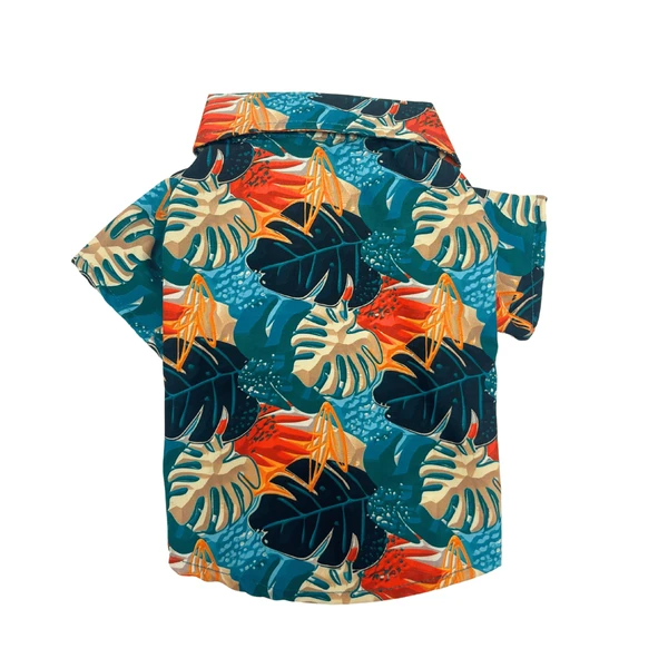Petmoda Hawaiian Dog Shirt Size 2 - Tropical Leaves