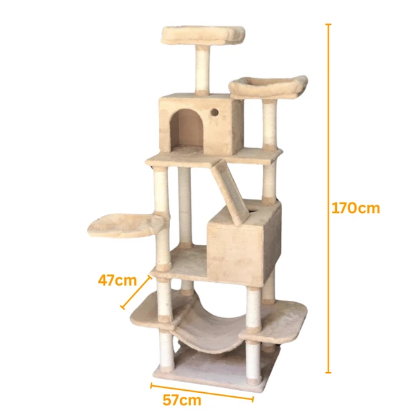 Caty XL Cat Scratcher 57 X 47 X 170 cm - Beige
