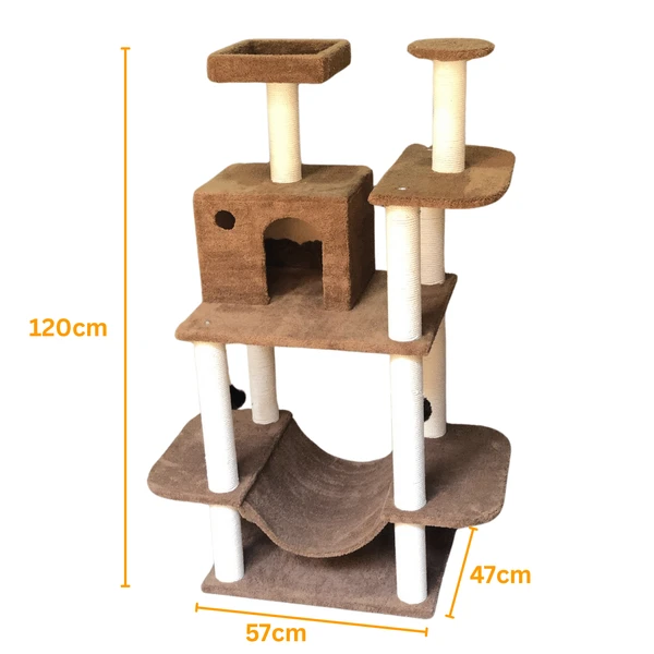 Caty Large Cat Scratcher 57 X 47 X 120 cm - Brown