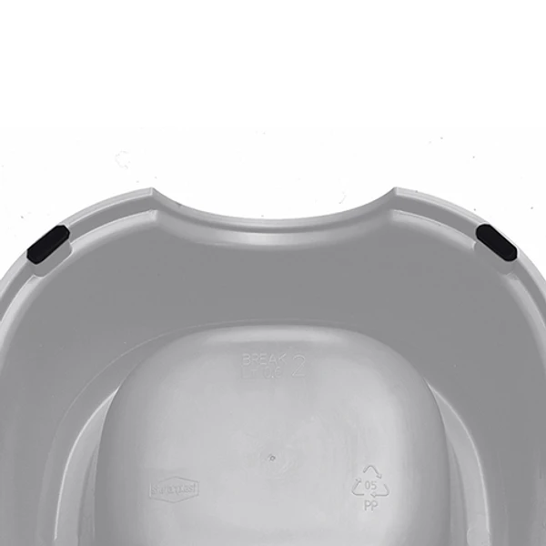 Stefanplast Plastic Bowl With Double Compartment & Anti-slip Tabs - Greyish Blue