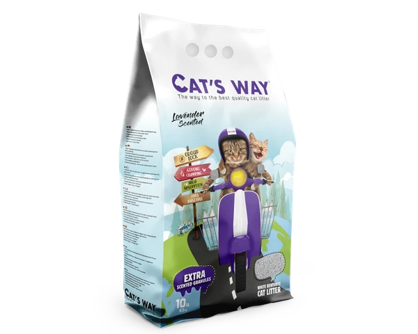 Cat’s Way White Bentonite Clumping Cat Litter Lavender Scented