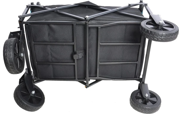 Folding Wagon, Portable with W Heels, 80kg, Pet Transport Wagon, Wide, 360 Wheels, Outdoor & Shopping