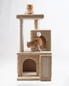 Cat House Compact Tree with Condo, Scratching Posts & Hanging Toy 10025