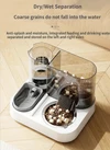 2-in-1 Automatic Pet Feeder with Water Fountain (1.5L) – Cat & Dog Food Dispenser and Water Bowl (White/Grey)
