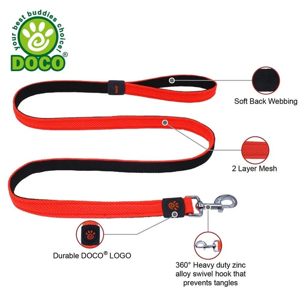 Doco Puff Mesh Dog Leash M/L (2.5 x 150cm)