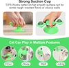 Windmill Rotating Cat Toy with 2 Catnip Balls & Suction Cup – Interactive Spinning Toy & Massager for Indoor Cats - Green