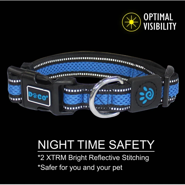 Doco Reflective Stitching Mesh Collar Large (3.2 x 42-61cm )