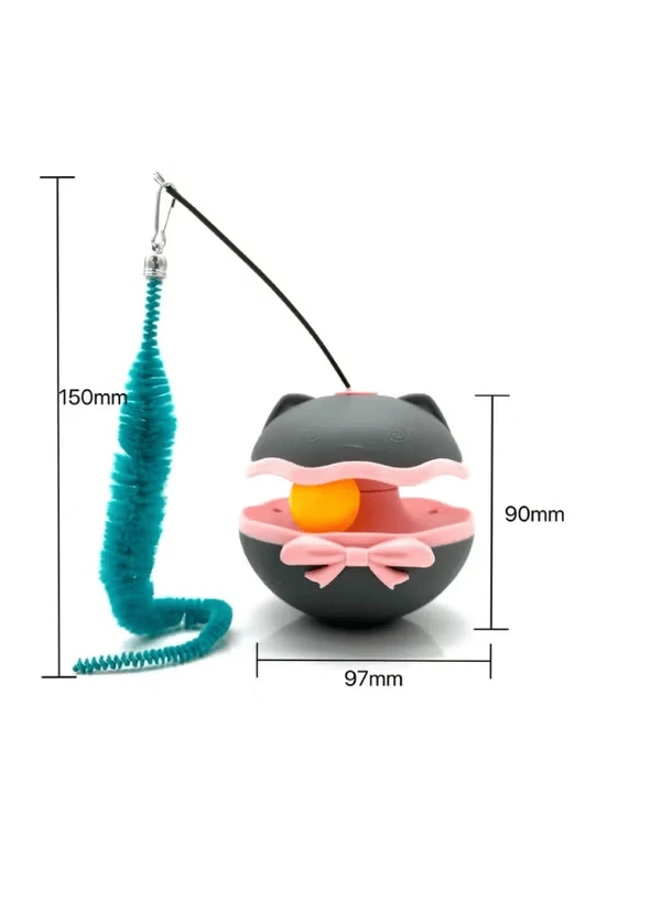 Interactive Cat Toy with Colorful Feather & Bell – Tumbler Balance Design for Indoor Play & Exercise