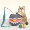 Interactive Cat Toy with Colorful Feather & Bell – Tumbler Balance Design for Indoor Play & Exercise