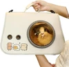 Cat Carrier Shoulder Bag with Bubble Window – 40×26×26 cm | Breathable, Foldable Travel Carrier for Cats & Small Dogs