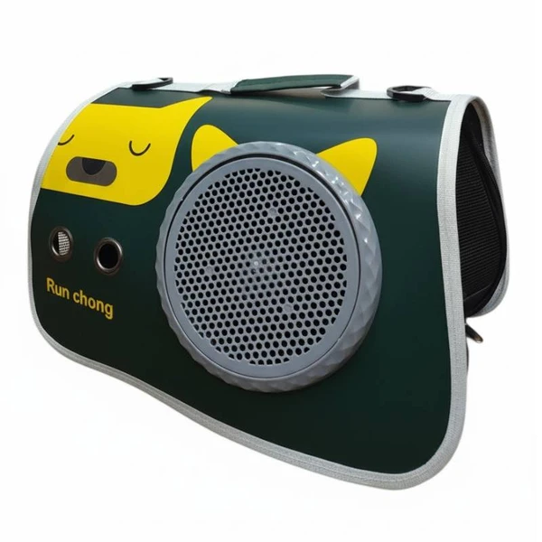 Cat Carrier Shoulder Bag with Bubble Window – 40×26×26 cm | Breathable, Foldable Travel Carrier for Cats & Small Dogs