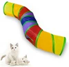 S-Shape Cat Tunnel Toy – Foldable Rainbow Play Tube with Crinkle Sounds for Cats, Kittens & Small Pets