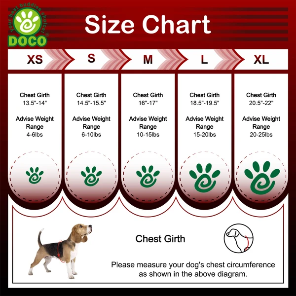 Doco Reflective Quick-Fit Comfort Dog Harness Large