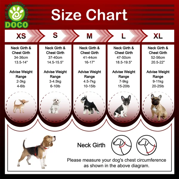 Doco V-Neck Reflective Quick-Fit Comfort Dog Harness Small