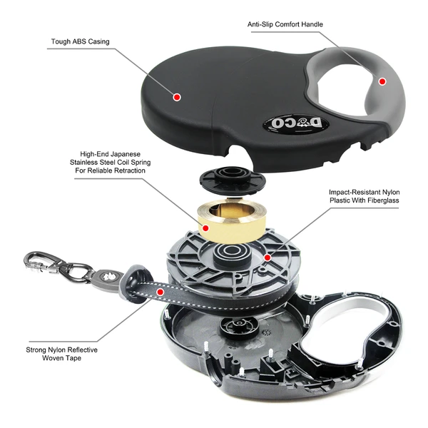  Doco All Day Adventure Retractable Dog Leash Medium