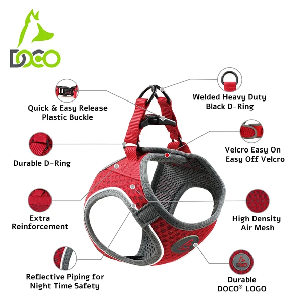Doco Reflective Active Quick-Fit Dog Harness Large