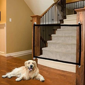 Portable Folding Pet Safety Gate – Durable Mesh Door Barrier for Dogs, Cats & Kids | Easy Install, Foldable & Scratch-Resistant (120×75 cm)
