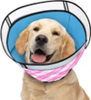 INKZOO Soft Dog Cone Collar After Surgery – Adjustable Pet Recovery Collar for Large Dogs, Anti-Lick & Wound Protection - Size Large