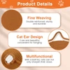 Cat Face Scratching Mat with Hanging Toy Ball – 2-in-1 Wall & Floor Scratch Pad | Cotton Rope Cat Scratcher & Bed for Healthy Claws