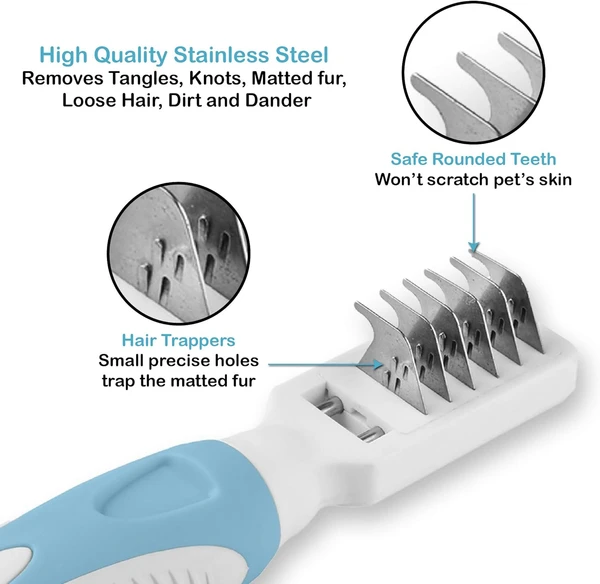 Pet Grooming Detangling Comb for Dogs & Cats – Anti-Knot, Shedding & Hair Care Tool (KD-031)