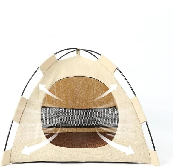 Foldable Cat & Small Dog Tent Bed – 30×30 cm | Portable Indoor & Outdoor Pet House - Small (for Kittens & Small Cats)