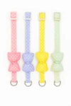 Adjustable Soft Fabric Cat Collar with Bow – Cute Polka Dot Design for Kittens and Cats (1.0 x 19-32cm)