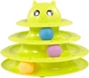 Nunbell 3-Level Turntable Cat Toy Circular with Three Colorful Balls Interactive, Funny Puzzle Cat Toys