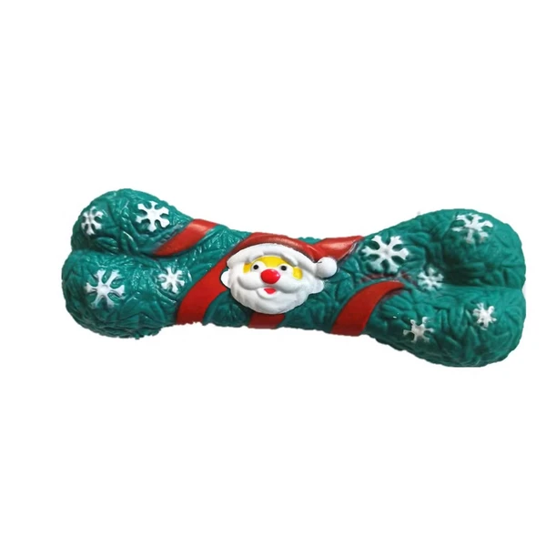 Christmas Dog Bone Toy – Squeaky Chew Toy for Dogs | Festive Pet Gift