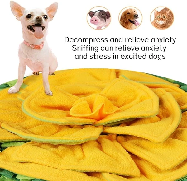 Sunflower Snuffle Mat for Dogs – Interactive Slow Feeder & Stress-Relief Toy | Training Smell Mat for All Breeds