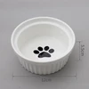 Elevated Ceramic Cat Bowls with Metal Stand – Tilted Anti-Vomiting Raised Food & Water Bowls for Cats and Small Dogs