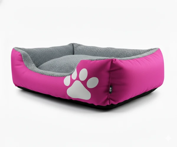 Reversible Double-Face Pet Bed – Waterproof & Warm Fur Sides for Summer & Winter | Comfortable Dog & Cat Bed (Medium-70x55cm)