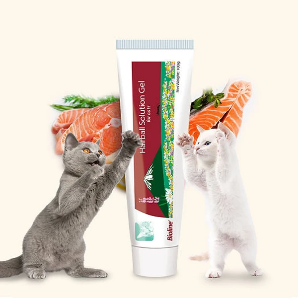 Bioline Hairball Solution Gel for Cats 100g – Digestive Support & Hairball Control Paste