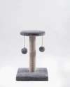 Cat House Premium Basic Scratching Post 40cm – Sisal Rope Scratcher with Plush Base & Hanging Pom-Pom Toys 10030