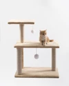Cat House Multi-Level Cat Scratcher 70cm – Sisal Posts, Dual Platforms & Play Ball | Stable Cat Tower 10010